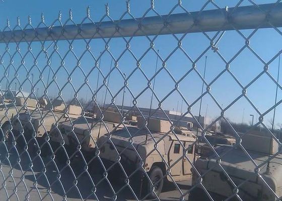 Военная оборона 10 футовый цепной забор с колючей проволокой и бритвой
