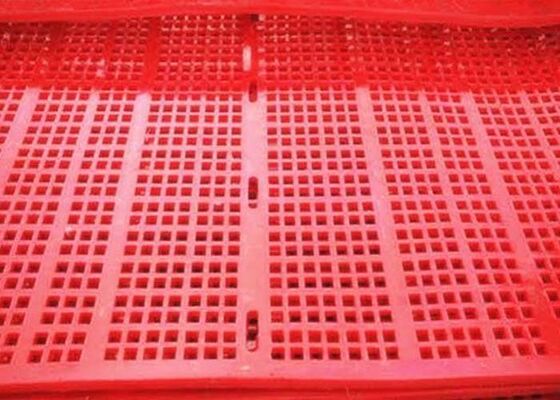 High-Elasticity Tensioned Polyurethane Screen 6x6mm Aperture With Anti-Clogging Surface