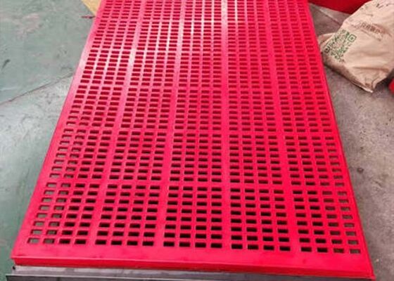 High-Elasticity Tensioned Polyurethane Screen 6x6mm Aperture With Anti-Clogging Surface