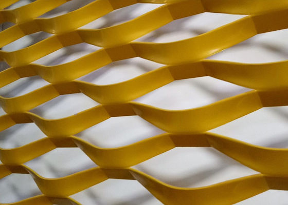 Порошкообразованная алюминиевая расширенная металлическая сетка для фасада облицовки здания