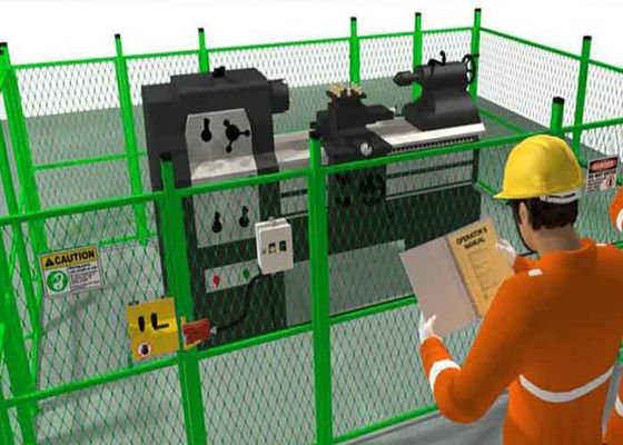 Ограждение для станков из просечно-вытяжного листа (ромбовидного) толщиной 2-4 мм