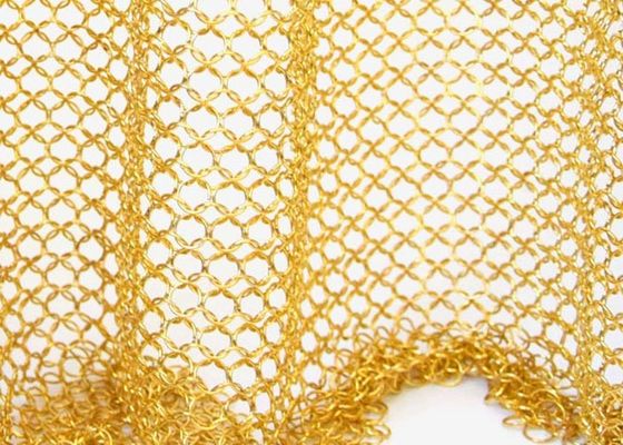 Алюминий 0,8 мм Диаметр проволоки Занавес с цепной нитью Декоративное кольцо Металлическая сетка Отличная долговечность и гибкость