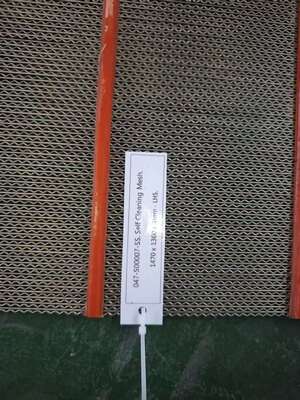 SS 304 прямая проволока самоочищающаяся сетка 1470x1360 мм 1,2 мм LHS крюк с полиуретановыми полосками