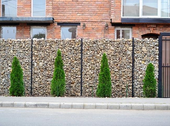 Сваренная корзина gabion для жилой стены