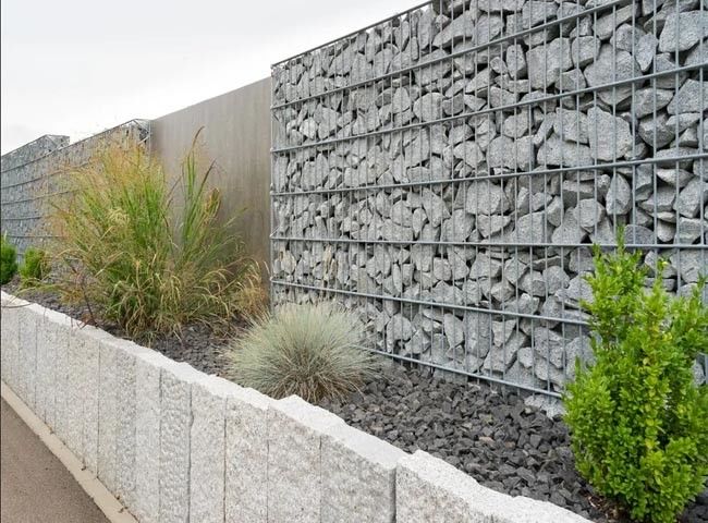 Сваренная корзина gabion для стены взгляда
