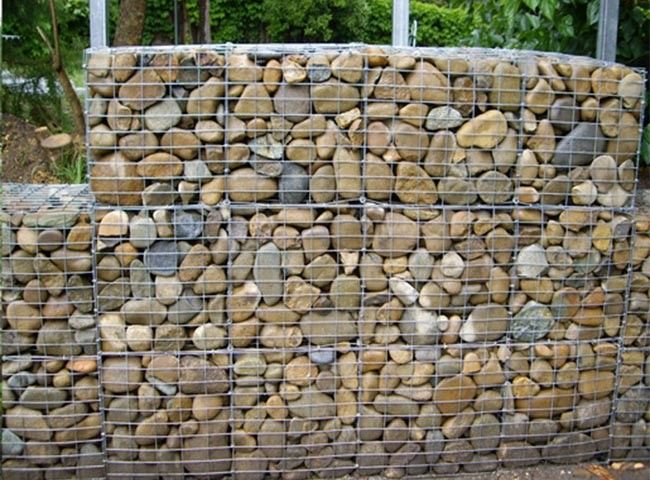 Сваренная корзина gabion для подпорной стенки